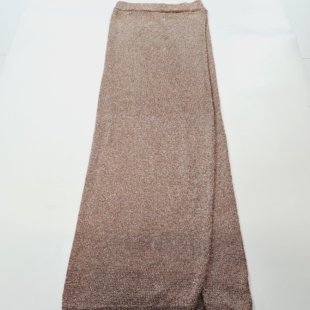 Superdown Keva Wrap Maxi Skirt in Bronze - Picture 2 of 11